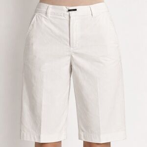 NWT Vince White Bermuda Cotton Shorts Women’s Size 12 Tailored Summer Classic
